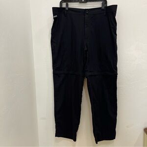 Reel Legends Mens Activewear‎ Pants XL Black Zip Off  Pockets Mesh Fishing